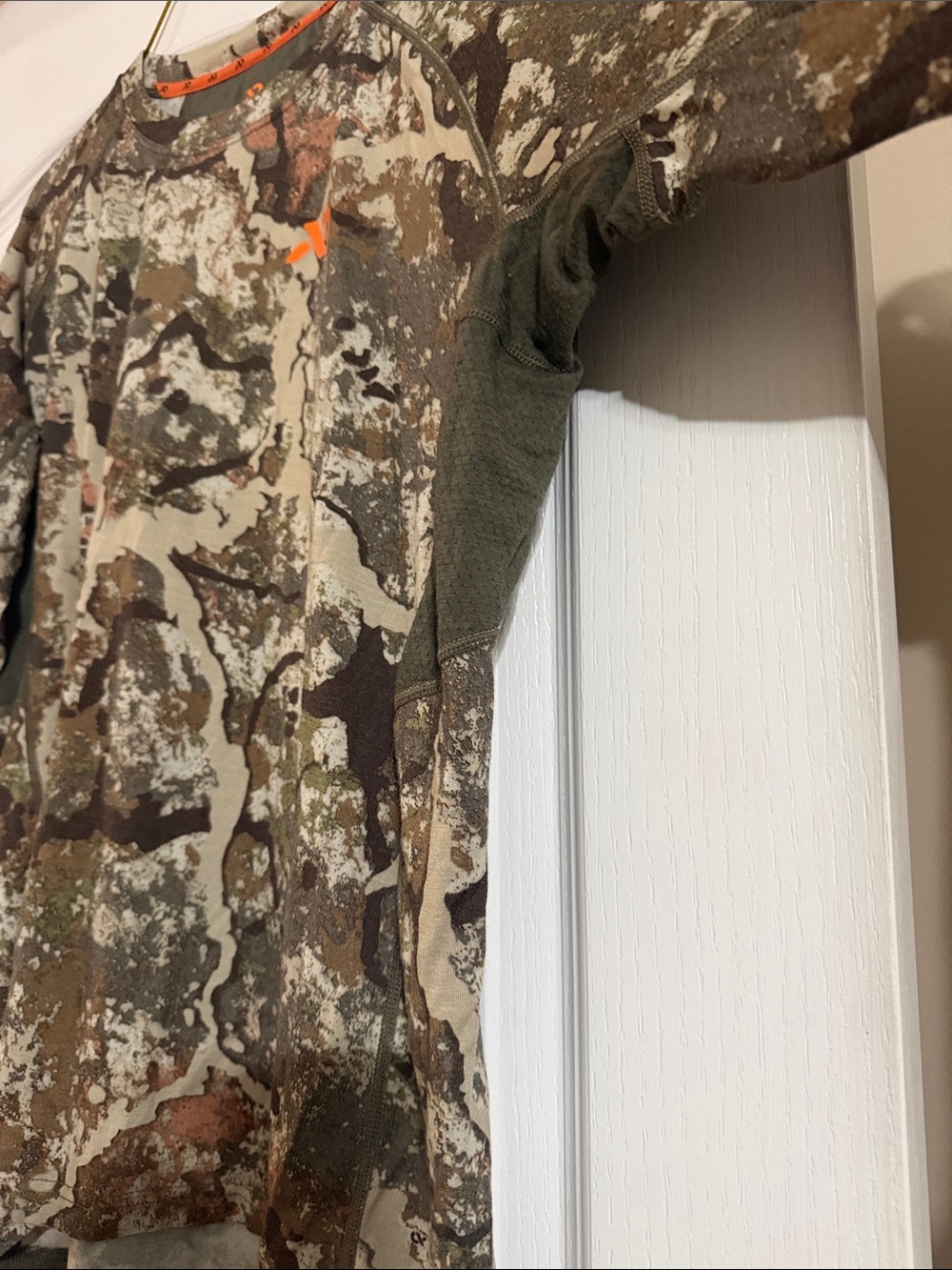 First Lite Men's Camo Long Sleeve Performance Top - Olive, Brown, Tan - Picture 4 of 7